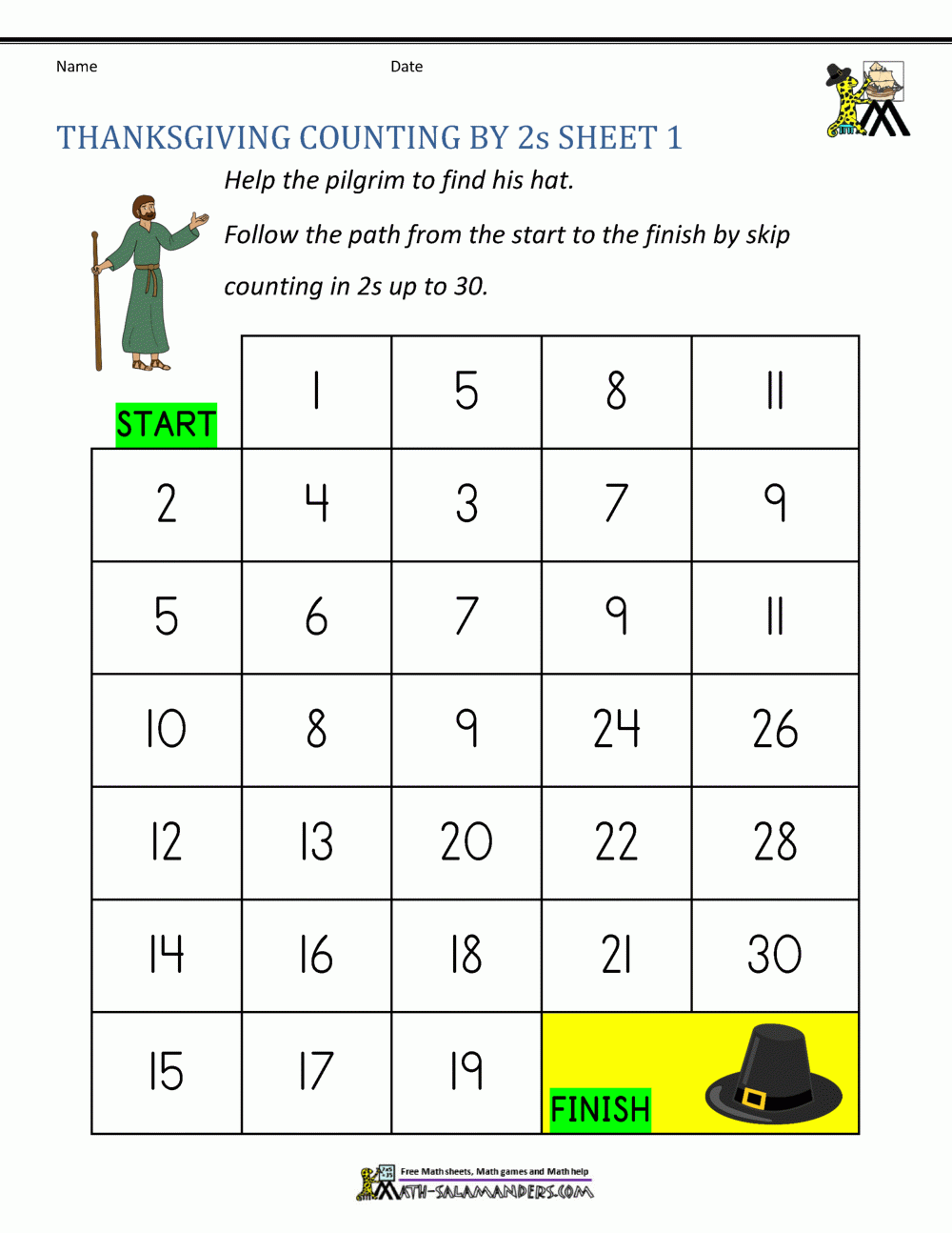 Thanksgiving Math Worksheets Free Printable