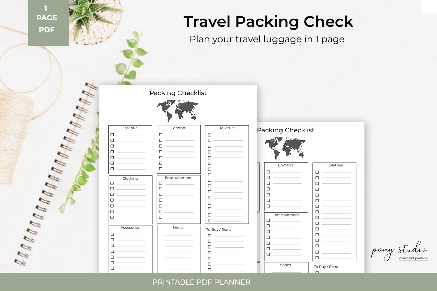 Free Printable Travel Packing Checklist