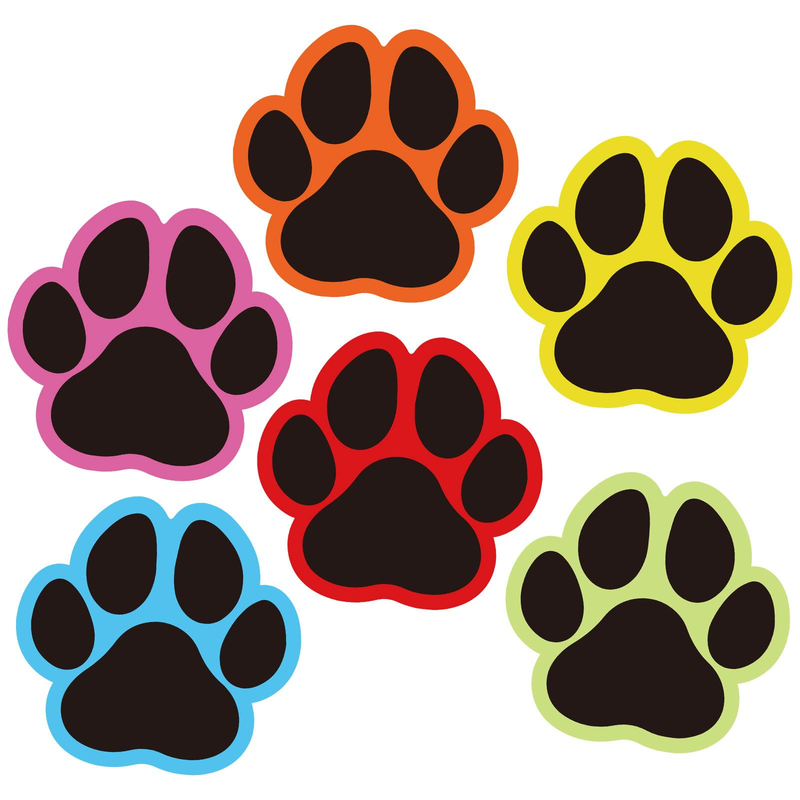 Whaline 48 Pieces Dog Paw Print Cutouts Back To School Colorful Paw Cutouts Bulletin Border Decor With Glue Dot For Pet Party School Kids Amazon de Stationery Office Supplies